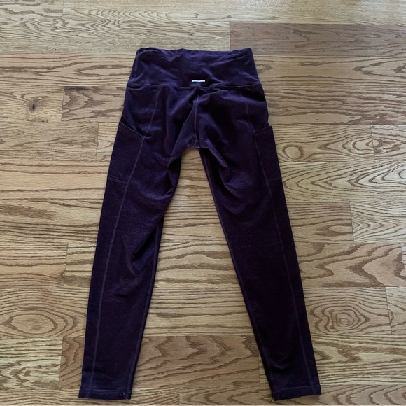Aerie Chill Play Move Legging, Size Medium, Maroon - Picture 3 of 5